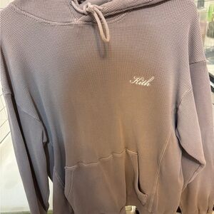 Kith tan rare waffle knit Hoodie